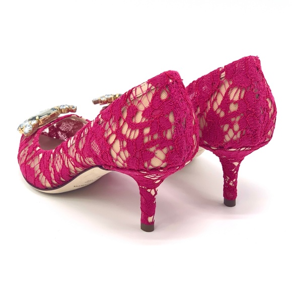NIB DOLCE & GABBANA Bellucci Pink Crystal Pumps - Picture 4 of 8